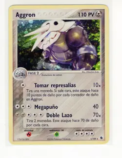~ESP~ SPANISH Aggron 1/109 HOLO EX Ruby & Sapphire Pokemon Card (LB3) - Image 1