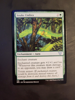 MTG Card - Snake Umbra - Kamigawa: Neon Dynasty Commander (130) Regular Uncommon - Image 1