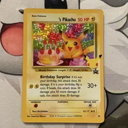 Birthday Pikachu 24/108 Holo Pokemon Celebrations 25th Anniversary Card - Image 1