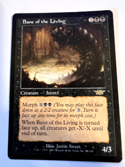 MTG Magic The Gathering Legions Bane of the Living Rare LP - Image 1