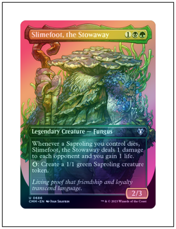 1x Slimefoot, the Stowaway, Foil, Borderless Art, Magic MTG NM - Image 1