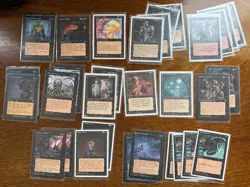 magic the gathering deck, 3rd, 4th edition. Rare Red, Black, Artifacts - Image 1