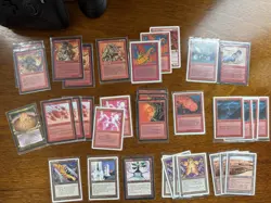 magic the gathering deck, 3rd, 4th edition. Rare Red, Black, Artifacts - Image 2