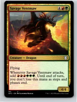 Magic the Gathering Savage Ventmaw Adventures in Forgotten Realms Commander MTG - Image 1