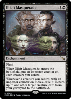 1x Illicit Masquerade - Foil NM-Mint, English Murders at Karlov Manor MTG Magic - Image 1