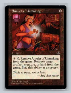 Magic: the gathering Mirage Amulet of Unmaking Rare MTG tcg - Image 1