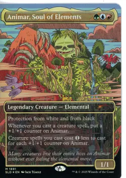 2025 Magic the Gathering Animar Soul of Elements Legendary Creature Rainbow Foil - Image 1