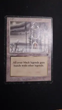 Unholy Citadel Legends Played MTG magic Legends A3 - Image 1