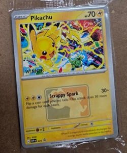Pikachu Winner Promo 2025 World Championships SVP EN 225 Pokemon Worlds NEW NM - Image 1