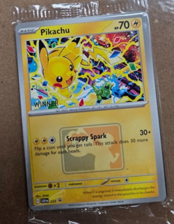 Pikachu Winner Promo 2025 World Championships SVP EN 225 Pokemon Worlds NEW NM - Image 3