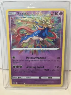 Pokemon TCG Zacian 82/185 Vivid Voltage, Near Mint Holo - Image 1