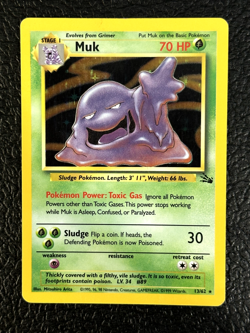 Muk 13/62 Fossil Holo Rare WoTC - Pokemon TCG -LP - Image 1