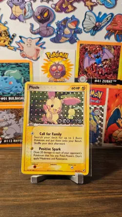 Pokemon Plusle 44/107 Uncommon Reverse Holo Stamped EX Deoxys -moderately played - Image 1