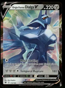 Origin Forme Dialga V 113/189 Ultra Rare Holo NM Pokemon SWSH10: Astral Radiance - Image 1