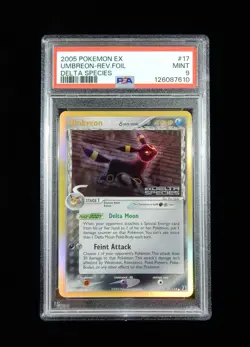 2005 Pokemon Ex Delta Species Umbreon Reverse Foil 17/113 PSA 9 - Image 1