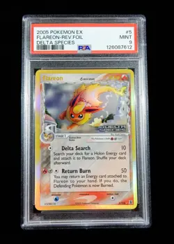 2005 Pokemon Ex Delta Species Flareon Reverse Foil 5/113 PSA 9 - Image 1
