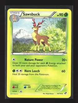 Pokemon Black and White #14/114 Rare Sawsbuck - Image 1