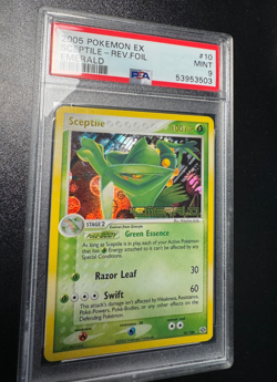 2005 POKEMON EX EMERALD #10 SCEPTILE-REVERSE FOIL PSA 9 - Image 2