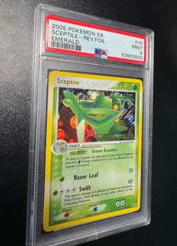 2005 POKEMON EX EMERALD #10 SCEPTILE-REVERSE FOIL PSA 9 - Image 3