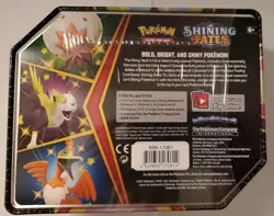 Pokemon TCG Shining Fates Tin - CRAMORANT V - Factory Sealed New - Image 2