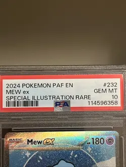 2024 POKEMON PAF EN-PALDEAN FATES SPECIAL ILLUSTRATION RARE #232 MEW EX PSA 10 - Image 4
