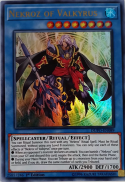 NEKROZ OF VALKYRUS (DUPO-EN089) ULTRA RARE 1st Edition YuGiOh TCG Card - Image 1