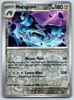 Metagross - Reverse Holo - Temporal Forces TEF 115/162 Pokemon Card NM - Image 1