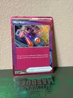 Max Rod 116/131 - Ace Spec - Prismatic Evolutions - Pokemon TCG Card - Image 1