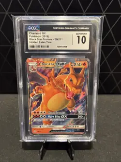 CGC 10 Charizard GX SM211 Black Star Promo Hidden Fates Pokemon Card - Image 1