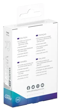 60 ULTIMATE GUARD KATANA WHITE JAPANESE Card SLEEVES Deck Protector Small japan - Image 3