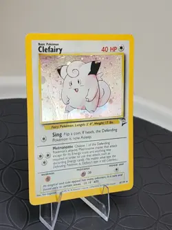 Pokemon Clefairy 6/130 Base Set 2 Holo Rare Trading Card Fair Condition - Image 5