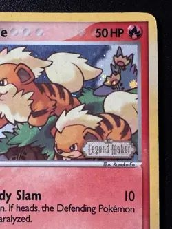 Growlithe 55/92 EX Legend Maker Pokemon Card Reverse Holo Foil Rare HP - Image 4