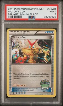 Pokemon card PSA 9 Victory Cup 2011 1st Place Promo Battle Road Autumn - Image 1