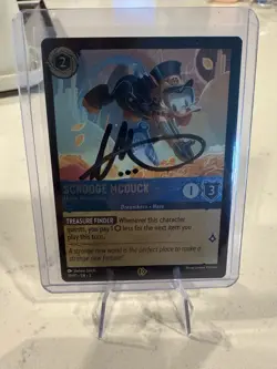 Disney Lorcana Challenge Scrooge McDuck Promo Card 39/P1 Signed By Ryan Miller! - Image 1