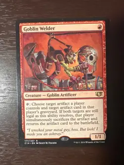 Magic the Gathering MTG Ungraded Goblin Welder Commander 2014 Excellent+ - Image 1