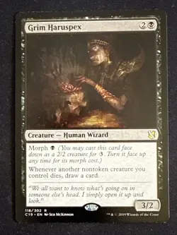 1x Grim Haruspex (118) Commander 2019 LP MTG Magic the Gathering x1 MKE - Image 1