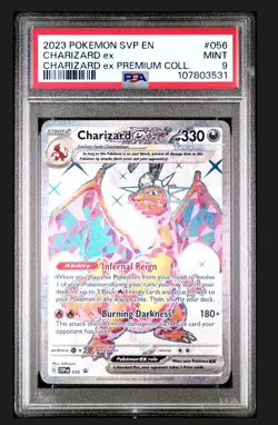 2023 Pokemon Svp En-Sv Black Star Promo #056 Charizard Ex Premium Coll. PSA 9 g - Image 1