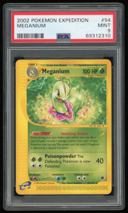 2002 POKEMON EXPEDITION 54/165 MEGANIUM EREADER PSA 9 ***LOW POP 69*** - Image 1