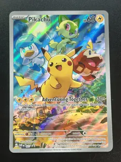Pikachu SVP027 Paldea Evolved EN Black Star Promo Holo SVP EN 027 Pokemon TCG - Image 1