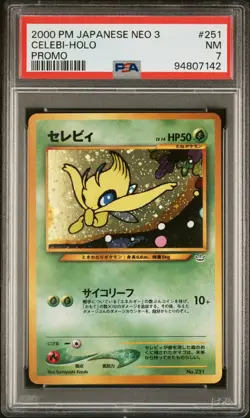 2000 POKEMON JAPANESE NEO 3 PROMO 251 CELEBI-HOLO PROMO | PSA NEAR MINT 7 - Image 1
