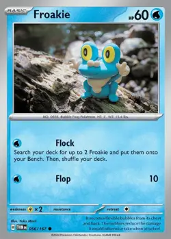 Pokemon Froakie - 056/167 - Common - Reverse Holo NM-Mint Twilight Masquerade - Image 1