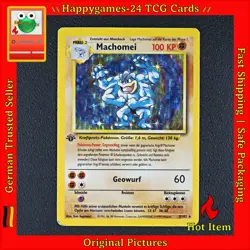 Machomei 1. Edition Pokemon Karte TCG WOTC 8/102 Rare Holo Base Basis-Set /Y75 - Image 1