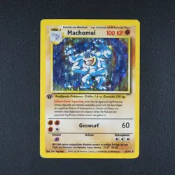 Machomei 1. Edition Pokemon Karte TCG WOTC 8/102 Rare Holo Base Basis-Set /Y75 - Image 2