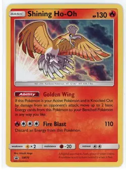 Pokemon TCG - Shining Ho-Oh SM70 - Sun & Moon Promos- Holo - Image 1