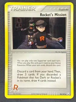 Pokemon Rocket's Mission 88/109 TRR EX Team Rocket Returns LP/NM - Image 1