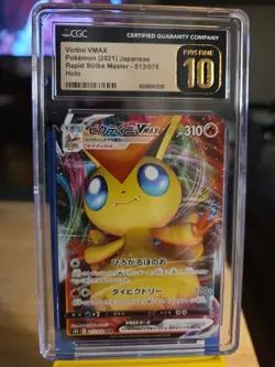 2021 Pokemon SWSH Full Art Victini VMax Battle Styles #022/163 CGC PRISTINE 10 - Image 2