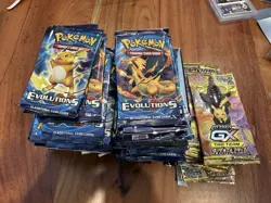 EMPTY OPEN TCG Pokemon 2016 XY Evolutions Booster Packs 104pcs And 12 Japanese - Image 1