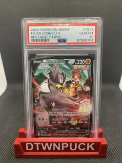 Pokemon Brilliant Stars Single Strike Urshifu V #TG18 PSA 10 - Image 1