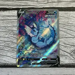 Vaporeon V Alt Art SWSH181 Pokemon Sword & Shield 2021 Holo Black Star - Image 1