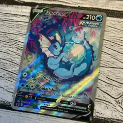 Vaporeon V Alt Art SWSH181 Pokemon Sword & Shield 2021 Holo Black Star - Image 3